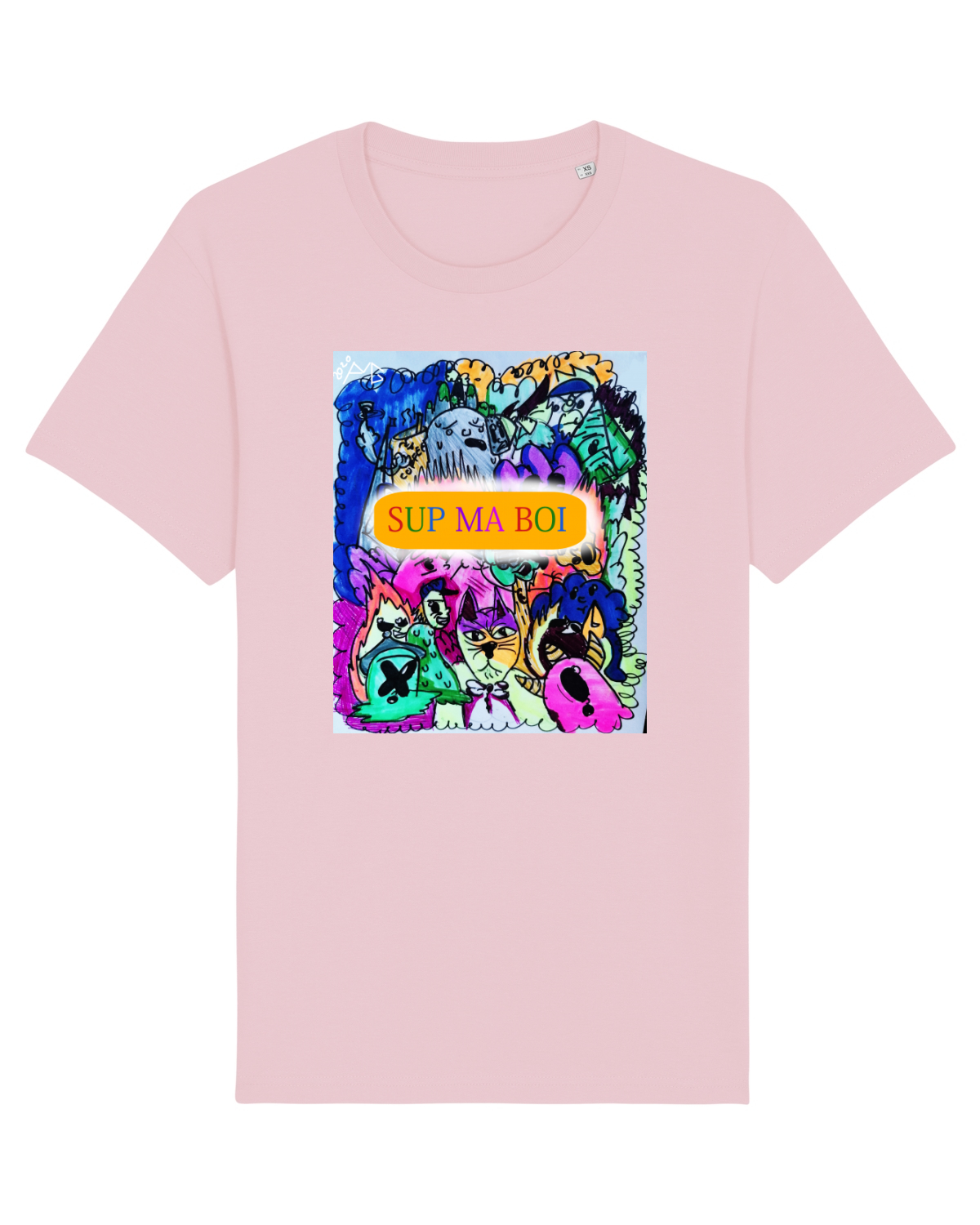 Tricou mânecă scurtă Unisex Rocker Cotton Pink