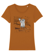 Show me your kitties Tricou mânecă scurtă guler larg fitted Damă Expresser