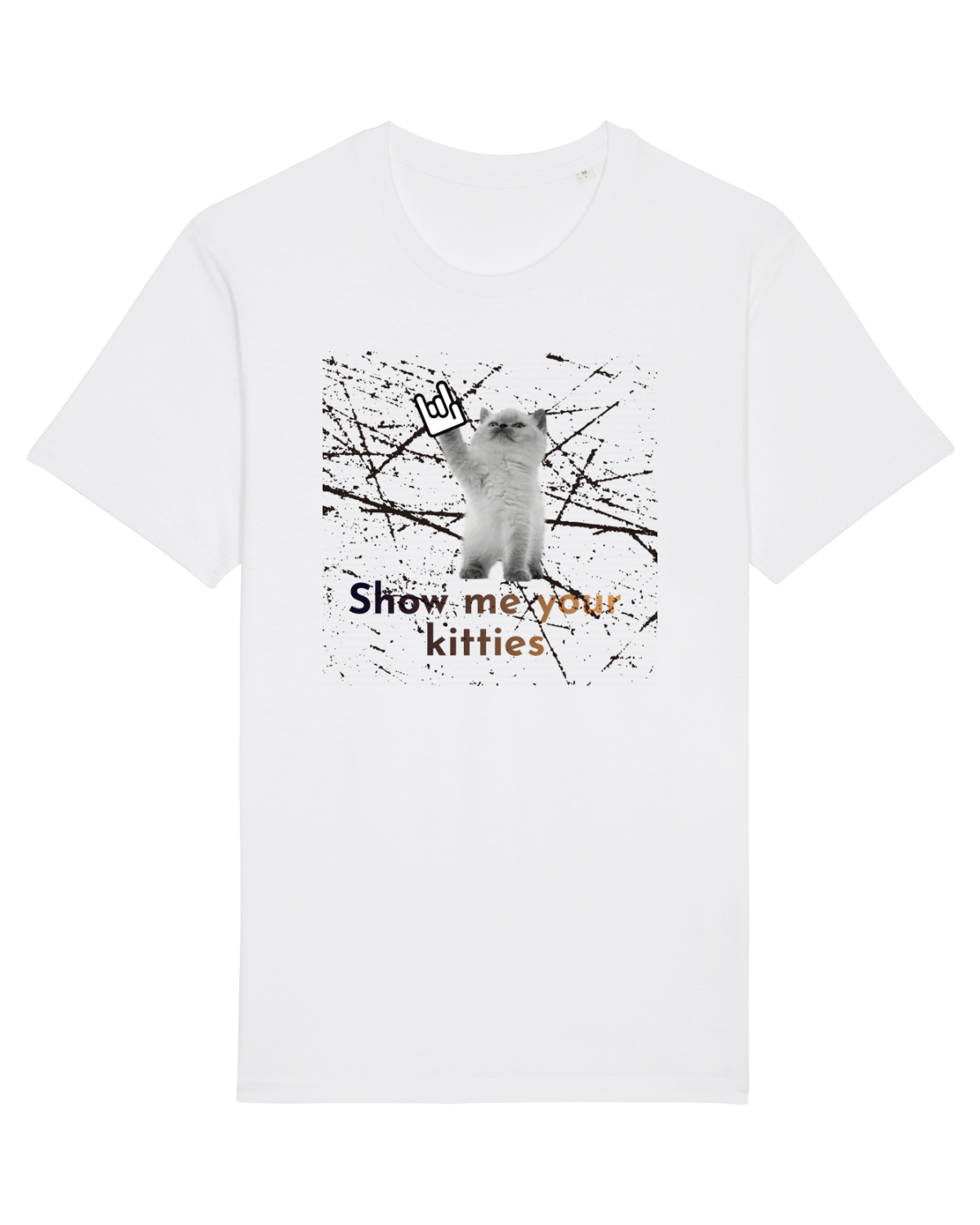Tricou mânecă scurtă Unisex Rocker White