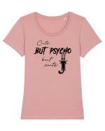 Cute, But Psycho Tricou mânecă scurtă guler larg fitted Damă Expresser