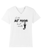 Cute, But Psycho Tricou mânecă scurtă guler V Bărbat Presenter