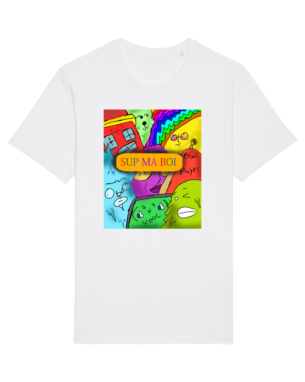 Tricou mânecă scurtă Unisex Rocker White