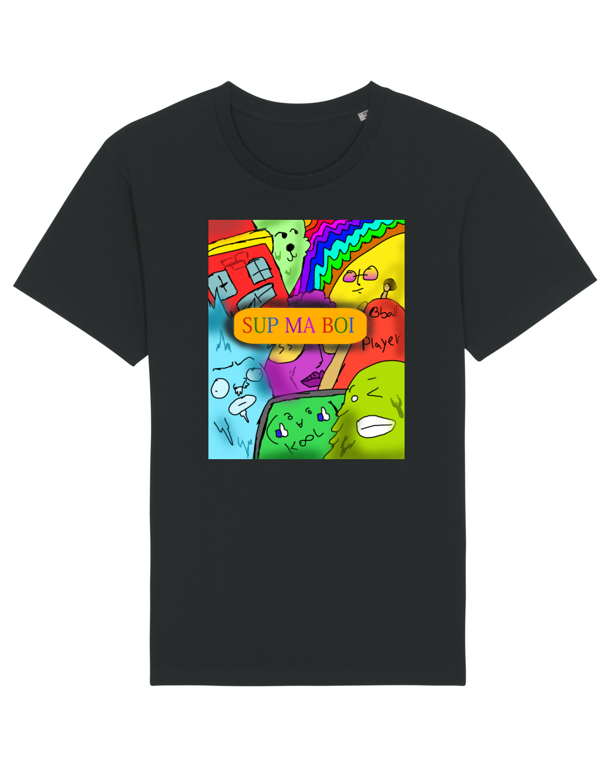 Tricou mânecă scurtă Unisex Rocker Black