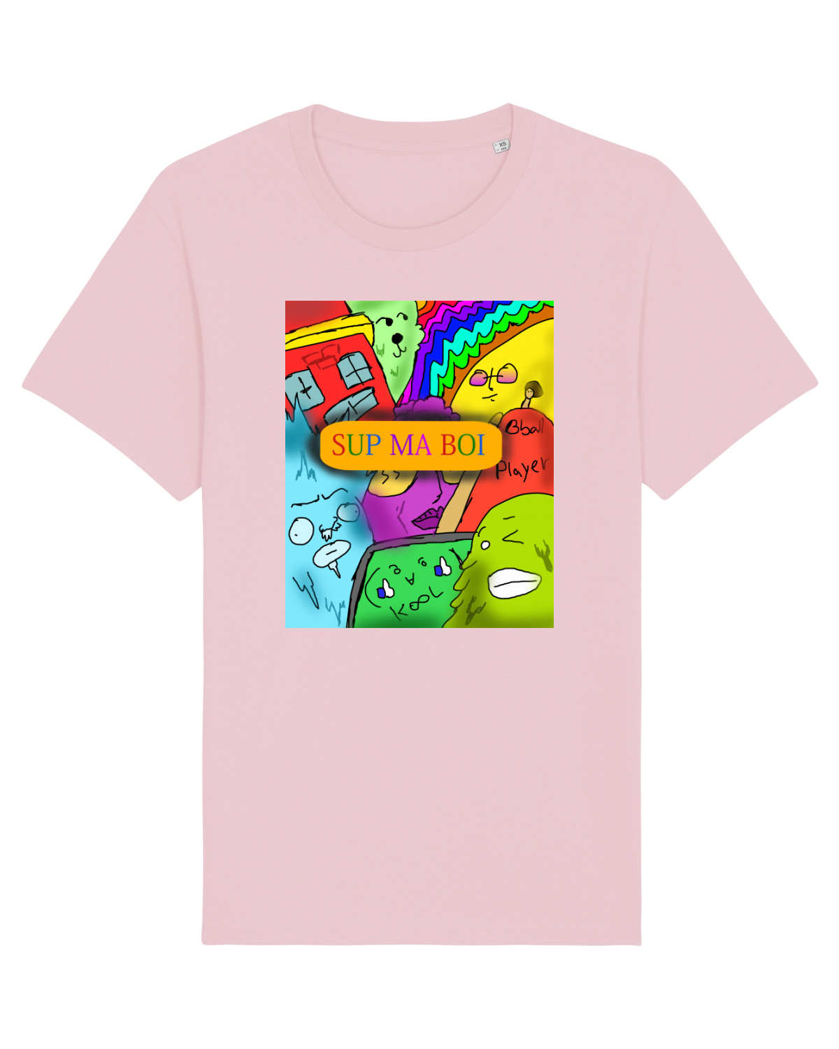 Tricou mânecă scurtă Unisex Rocker Cotton Pink