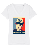 YOLO Tricou mânecă scurtă guler V Damă Evoker