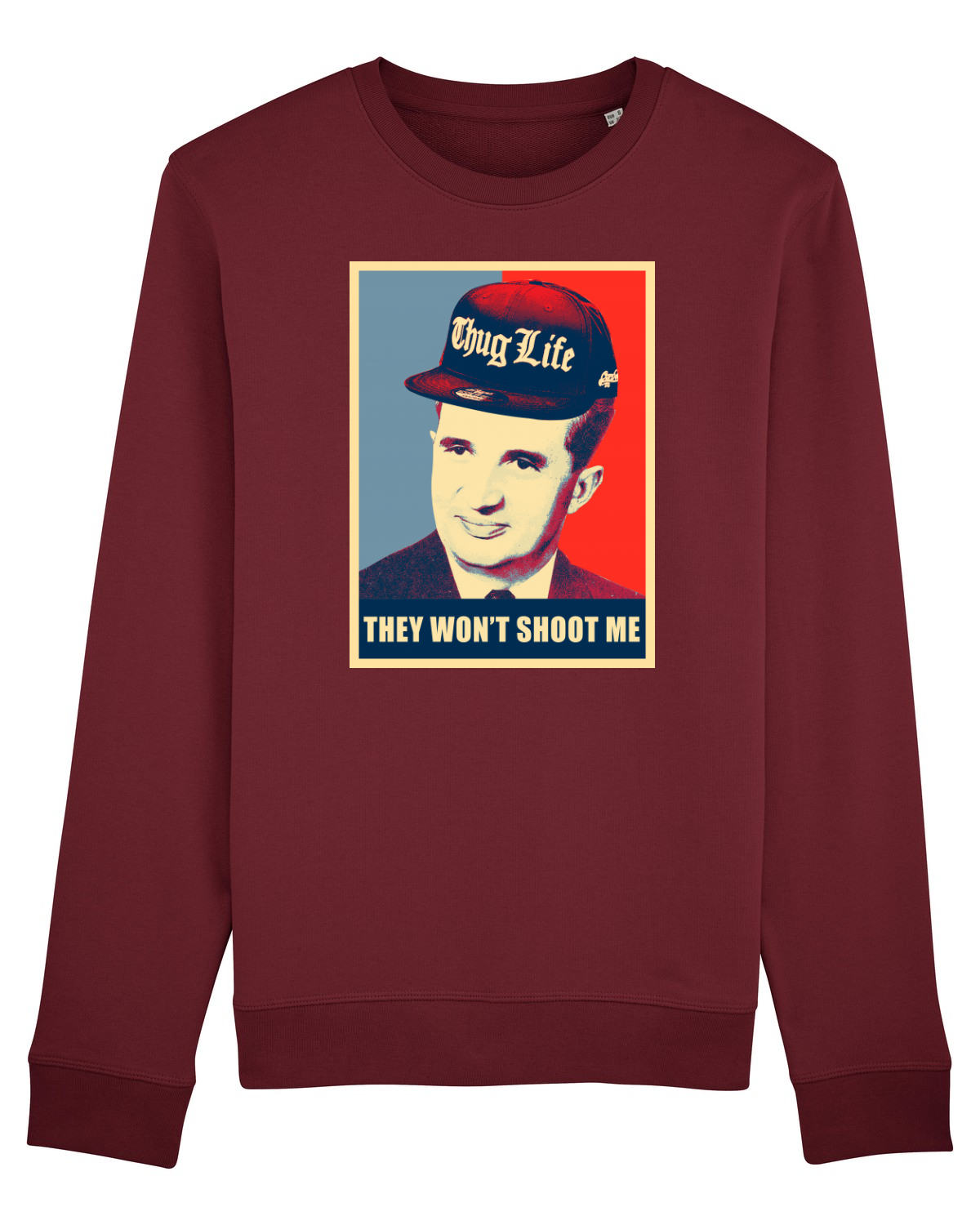Bluză mânecă lungă Unisex Rise Burgundy