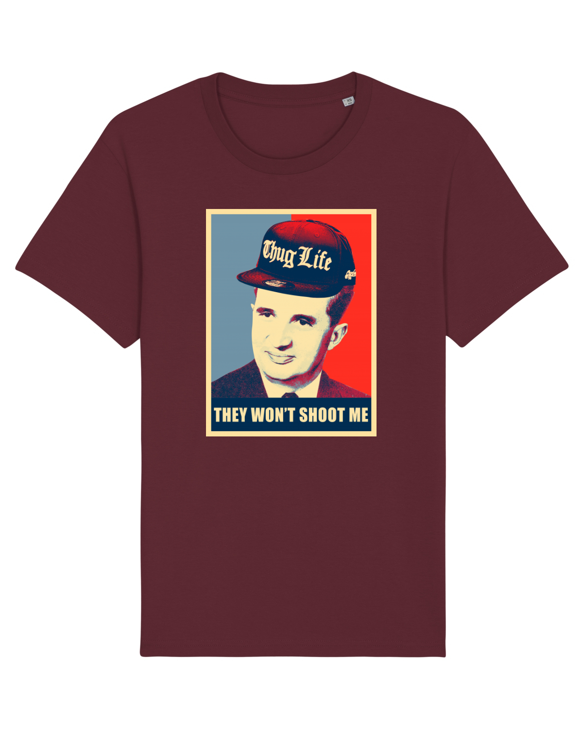 Tricou mânecă scurtă Unisex Rocker Burgundy