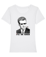 Ceauşescu, I'll be back Tricou mânecă scurtă guler larg fitted Damă Expresser