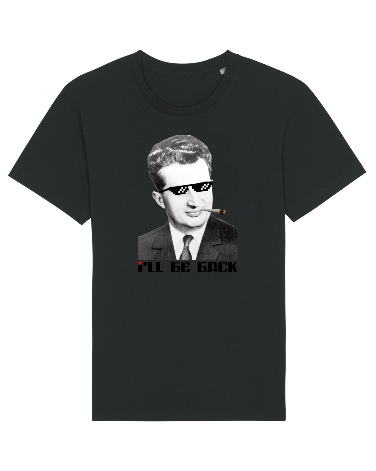 Tricou mânecă scurtă Unisex Rocker Black