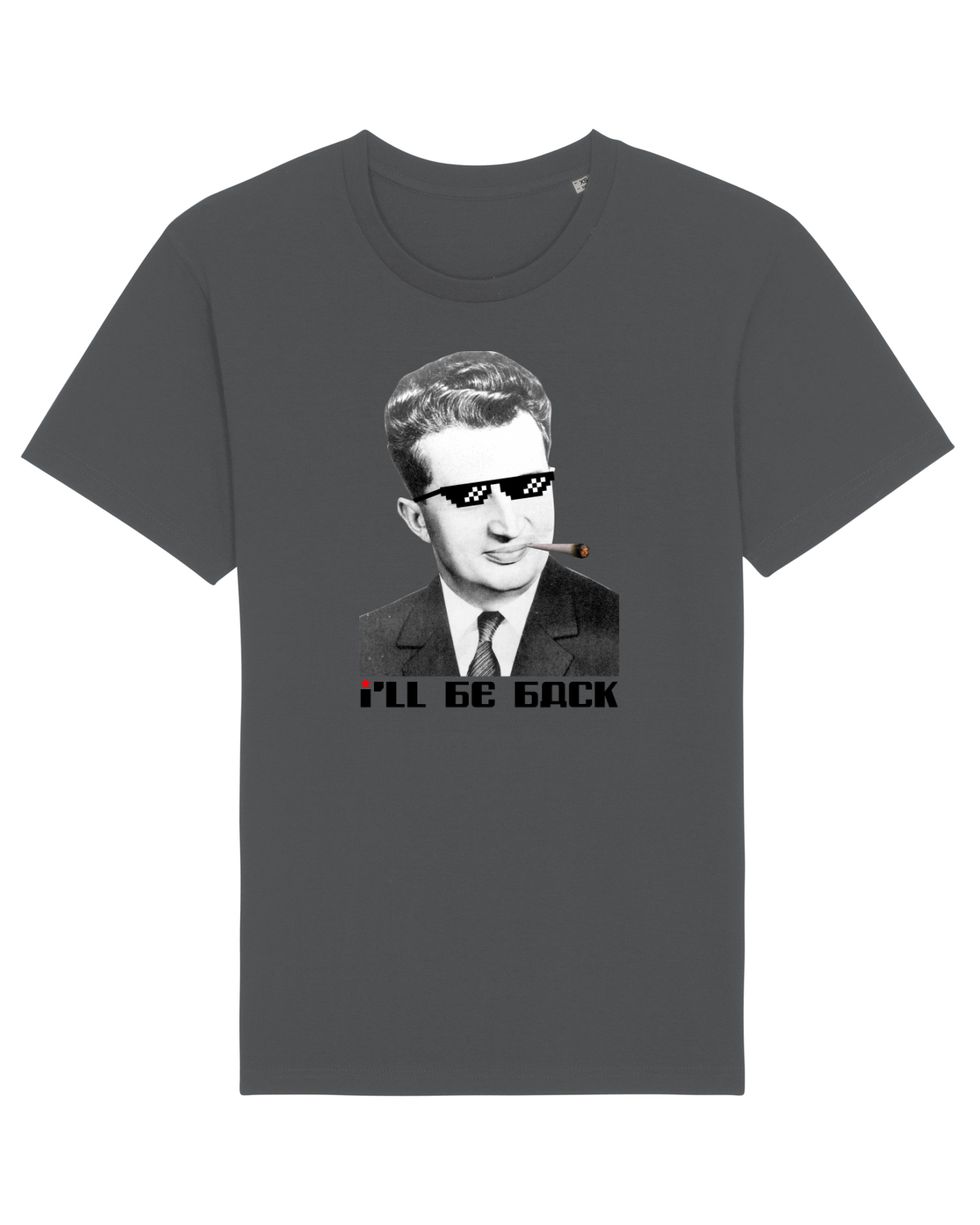 Tricou mânecă scurtă Unisex Rocker Anthracite