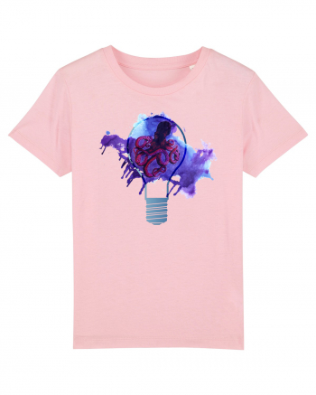 Octopus in a Light Bulb Cotton Pink
