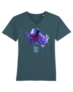 Octopus in a Light Bulb Tricou mânecă scurtă guler V Bărbat Presenter