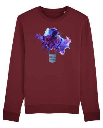 Octopus in a Light Bulb Burgundy