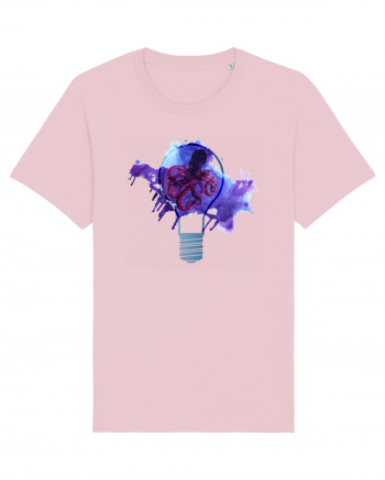 Octopus in a Light Bulb Cotton Pink