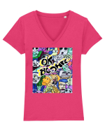 Boomer Tricou mânecă scurtă guler V Damă Evoker