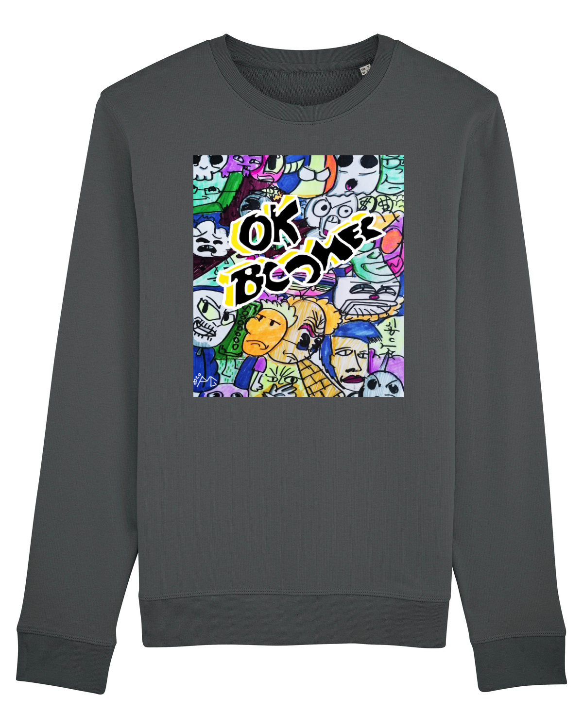 Bluză mânecă lungă Unisex Rise Anthracite
