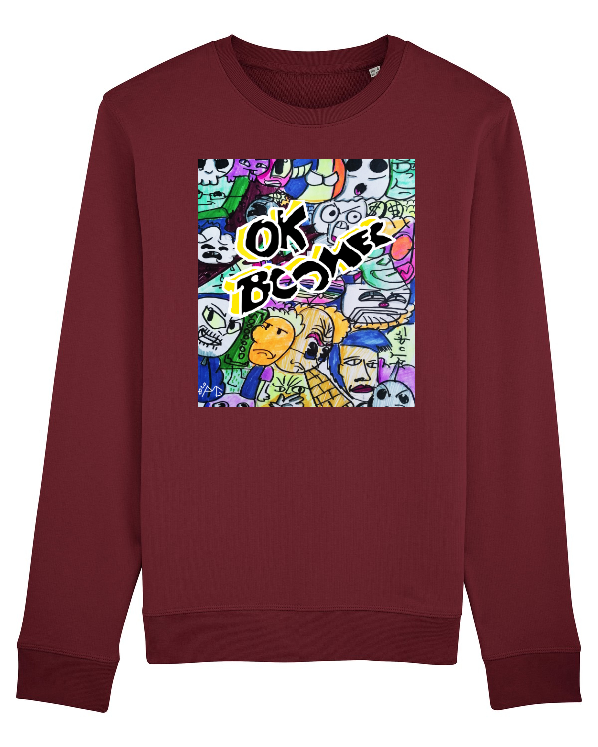 Bluză mânecă lungă Unisex Rise Burgundy