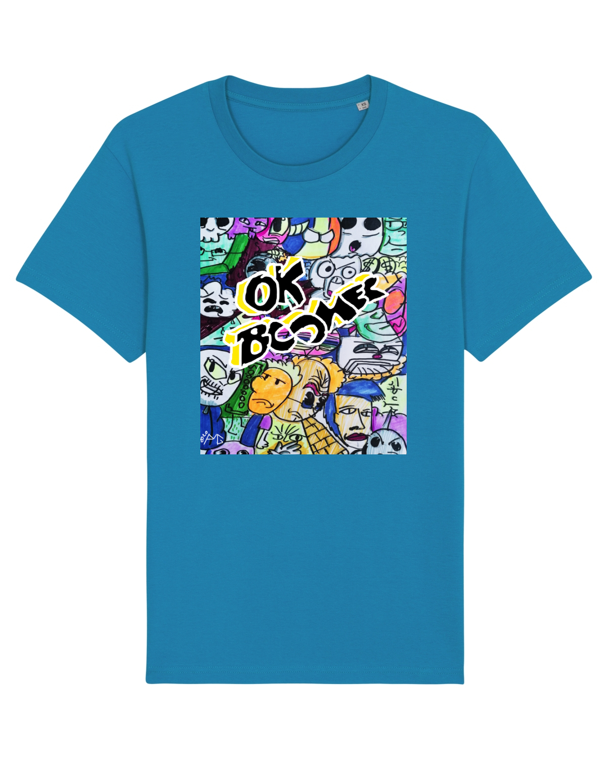 Tricou mânecă scurtă Unisex Rocker Azur