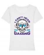 I Can't Hear You I Am Gaming Tricou mânecă scurtă guler larg fitted Damă Expresser
