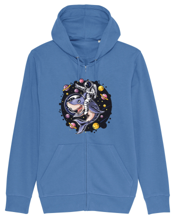 Astronaut Riding A Shark Bright Blue