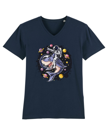 Astronaut Riding A Shark French Navy