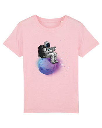 Astronaut Reading In Stars Cotton Pink