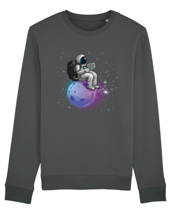 Astronaut Reading In Stars Anthracite