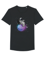 Astronaut Reading In Stars Tricou mânecă scurtă guler larg Bărbat Skater