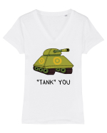 „Tank” you Tricou mânecă scurtă guler V Damă Evoker