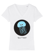 „Jelly” much Tricou mânecă scurtă guler V Damă Evoker