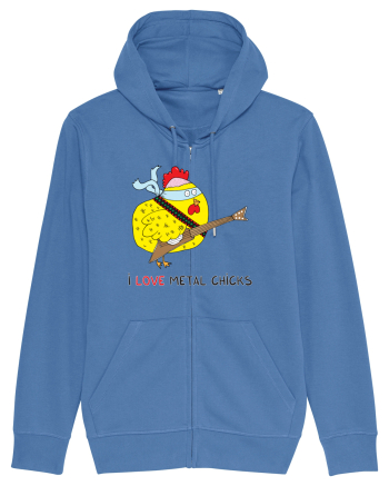 I Love Metal Chicks Bright Blue