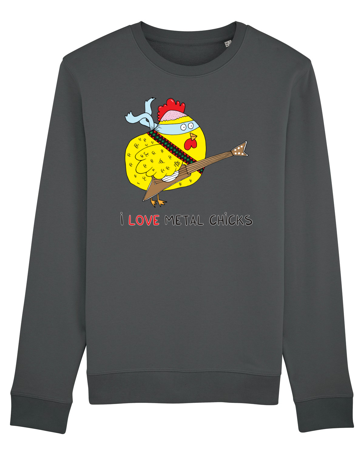 Bluză mânecă lungă Unisex Rise Anthracite