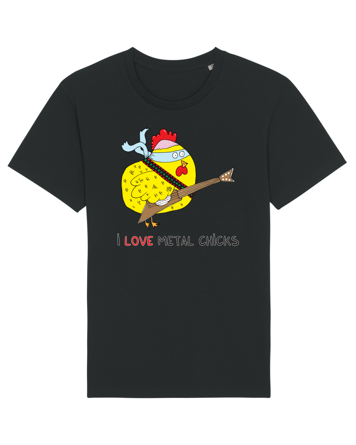 Tricou mânecă scurtă Unisex Rocker Black