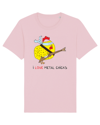 I Love Metal Chicks Cotton Pink