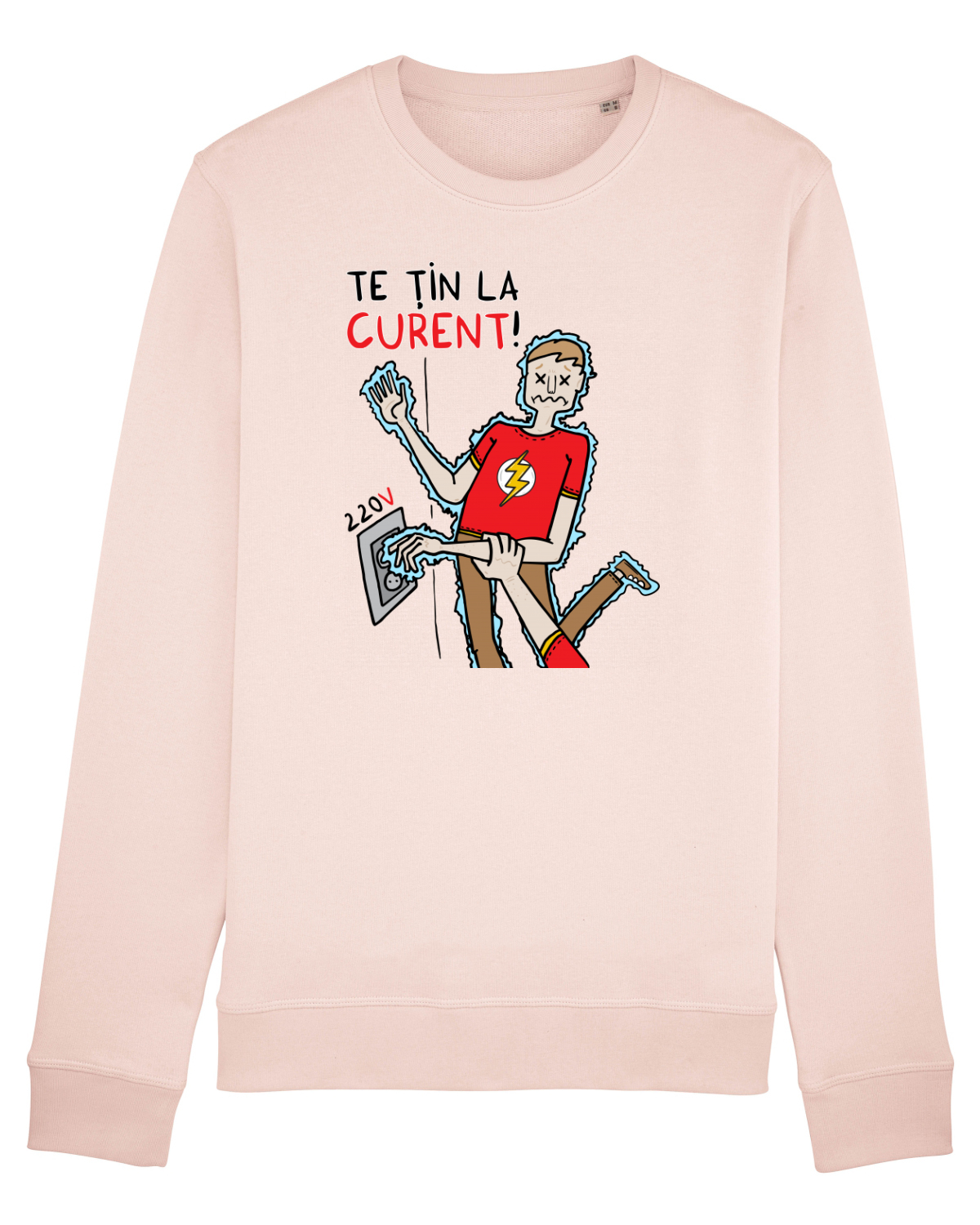 Bluză mânecă lungă Unisex Rise Candy Pink