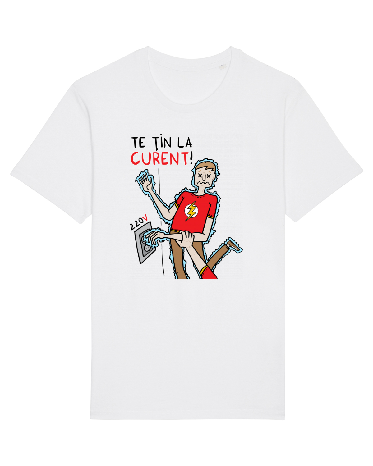 Tricou mânecă scurtă Unisex Rocker White