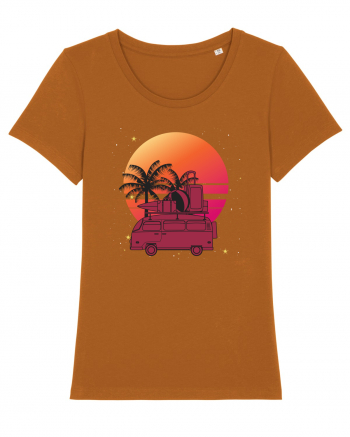 Minivan Retro cu apus de soare  Roasted Orange