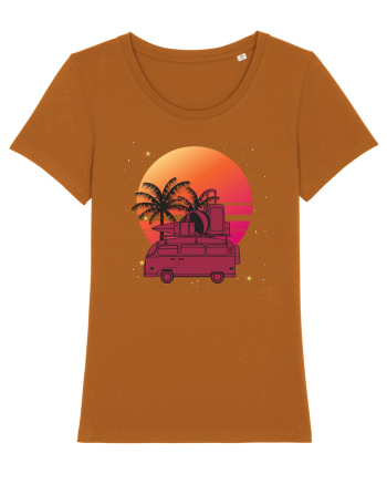 Minivan Retro cu apus de soare  Roasted Orange