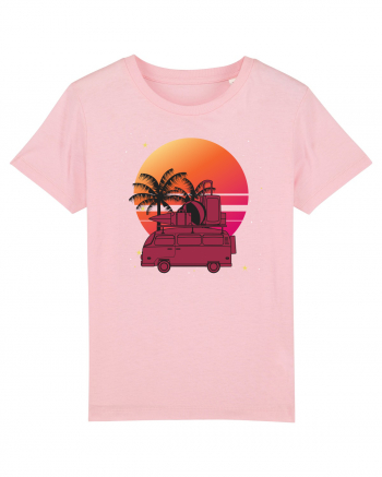 Minivan Retro cu apus de soare  Cotton Pink