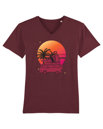 Minivan Retro cu apus de soare  Burgundy
