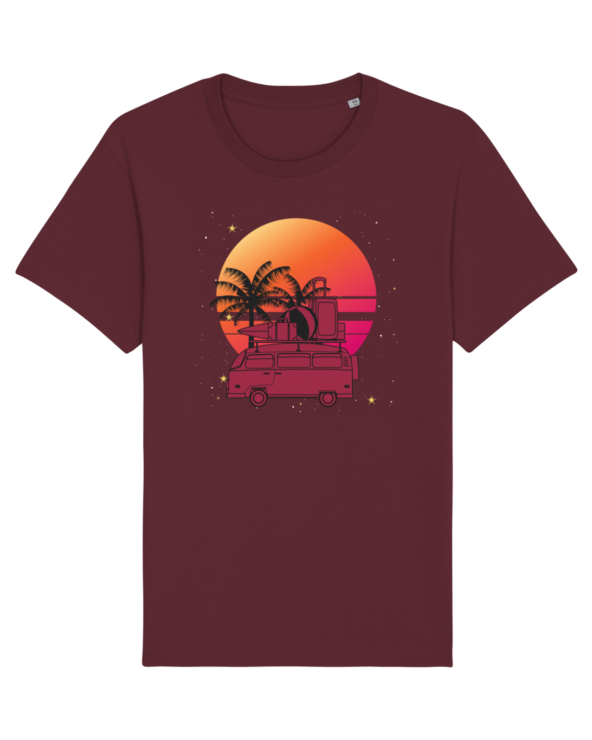 Tricou mânecă scurtă Unisex Rocker Burgundy