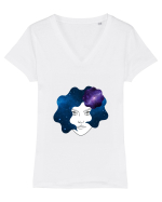 Femeie Spatiala  Tricou mânecă scurtă guler V Damă Evoker