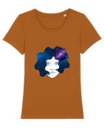 Femeie Spatiala  Tricou mânecă scurtă guler larg fitted Damă Expresser