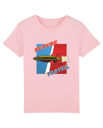 Nava Spatiala In Stil Retro Comic  Cotton Pink