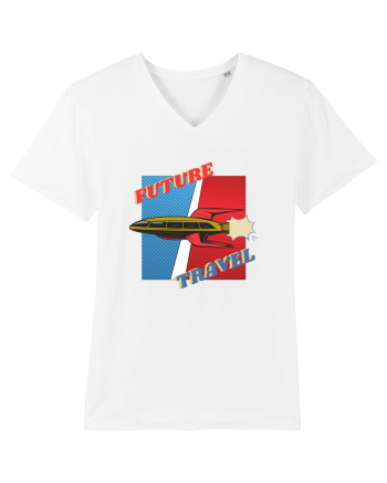Nava Spatiala In Stil Retro Comic  White