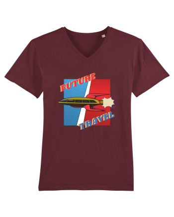 Nava Spatiala In Stil Retro Comic  Burgundy
