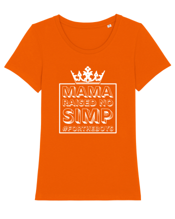Mama Raised No Simp alb Bright Orange