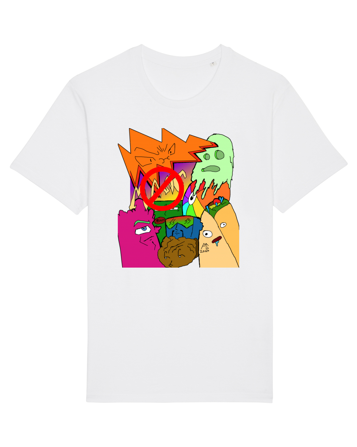 Tricou mânecă scurtă Unisex Rocker White