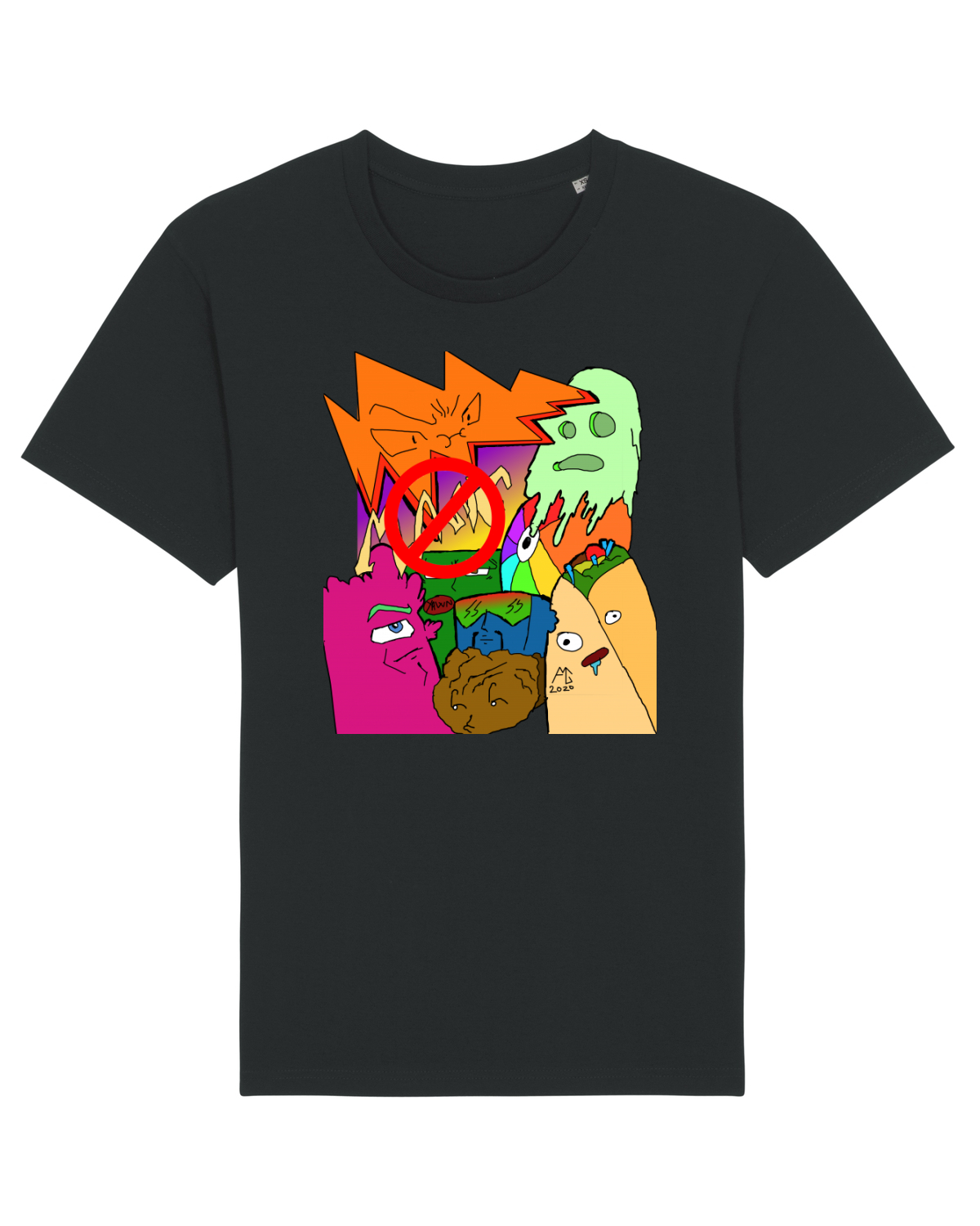 Tricou mânecă scurtă Unisex Rocker Black