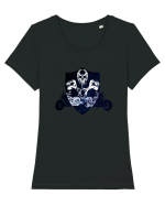 Biker emblem Tricou mânecă scurtă guler larg fitted Damă Expresser